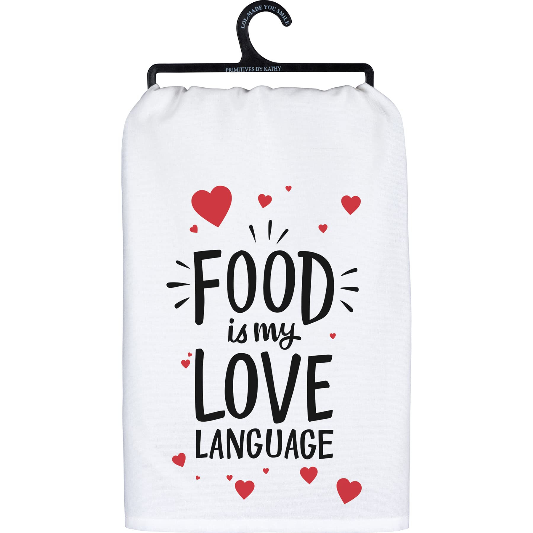 Primitives by Kathy Food is My Love Language Decorative Kitchen Towel