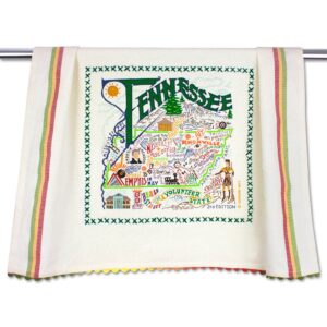 catstudio tennessee dish towel - u.s. state souvenir kitchen and hand towel with original artwork - perfect tea towel for tennessee lovers, travel souvenir