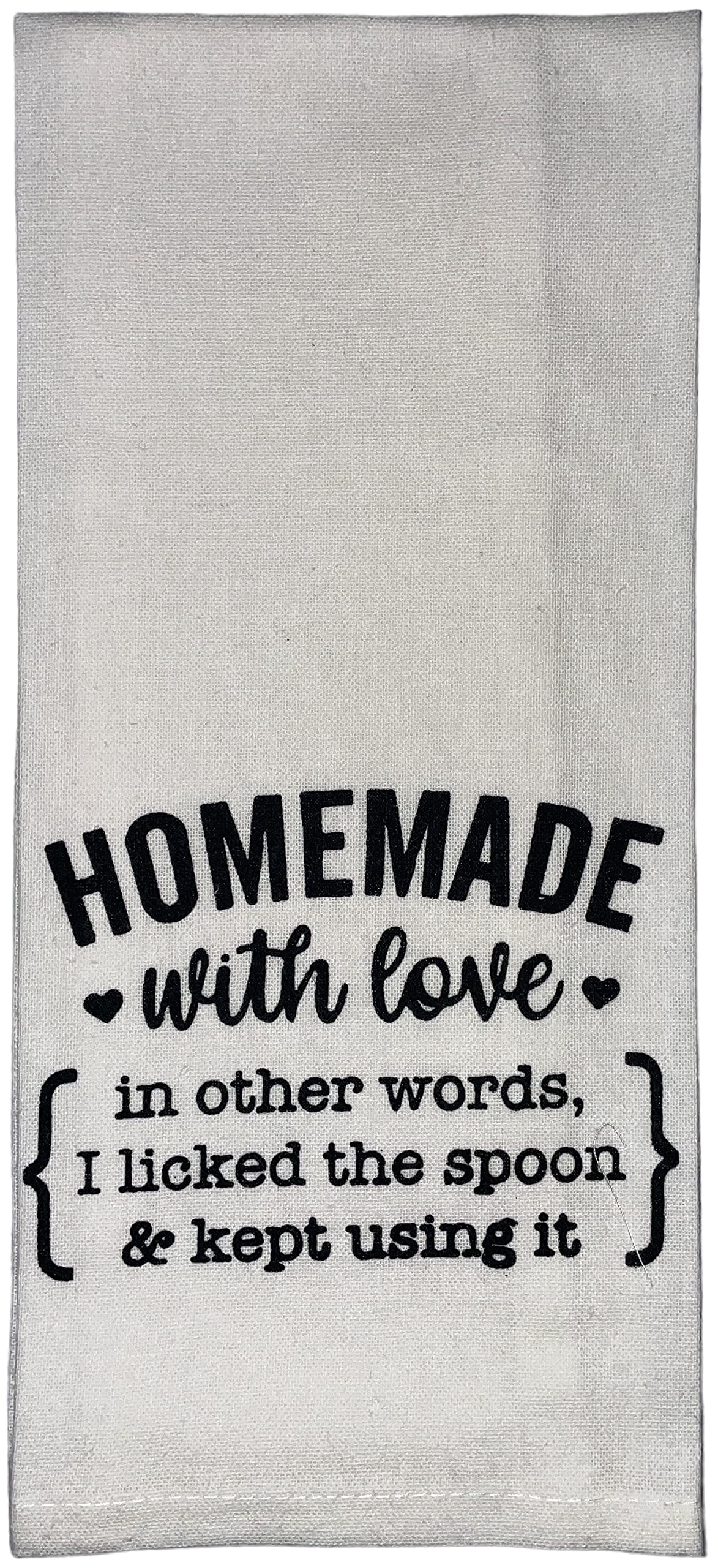 Set of 5, 100% Cotton Cooking Food Theme Saying Funny Cute Flour Sack Kitchen Towels/Dish Towels for Wedding, Baby Shower, Home Decor, Housewarming, Other Occasions Size: 15 X 25 Inch.