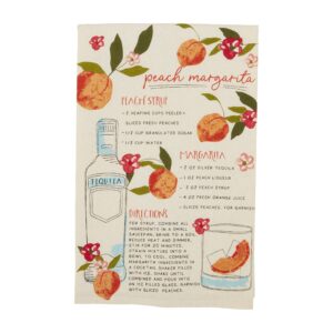 mud pie peach drink recipe towels, 26" x 16 1/2"