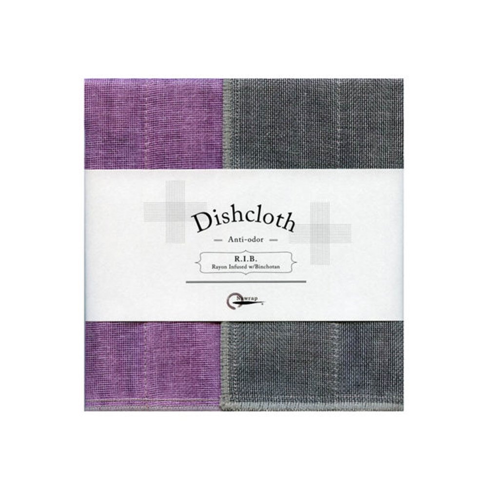 Nawrap Binchotan Dishcloth, Lavender X Charcoal