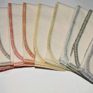 Gina's Soft Cloth Shop 1 Ply Organic Cotton Flannel Paperless Towels 11x12 Inches Set of 10 Earthtones Assortment