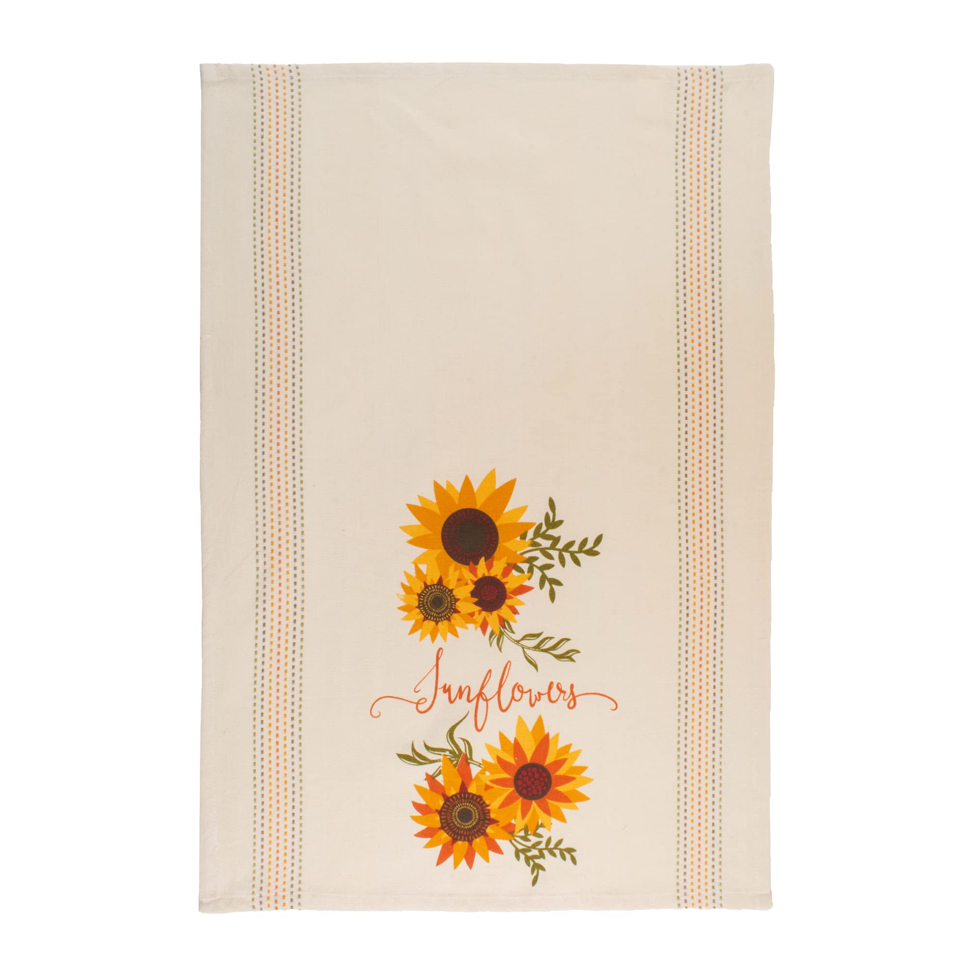 DII Sunflower Collection Kitchen Essentials, Dishtowel Set, Sunny Sunflowers