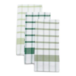 Sur La Table Plaid Twill Kitchen Towels, Set of 3, Gray