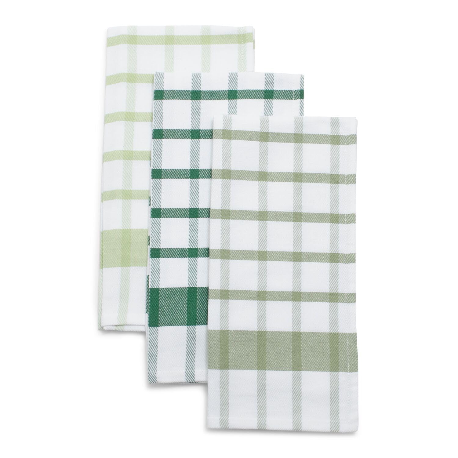 Sur La Table Plaid Twill Kitchen Towels, Set of 3, Gray