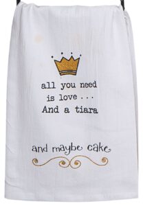 kay dee designs tiara krinkle flour sack towel with glitter dye