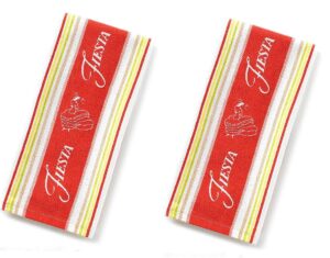 fiesta kitchen towel [set of 2] color: scarlet