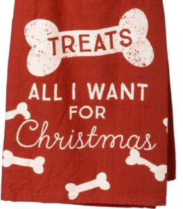 kitchen towel - treats all i want for christmas