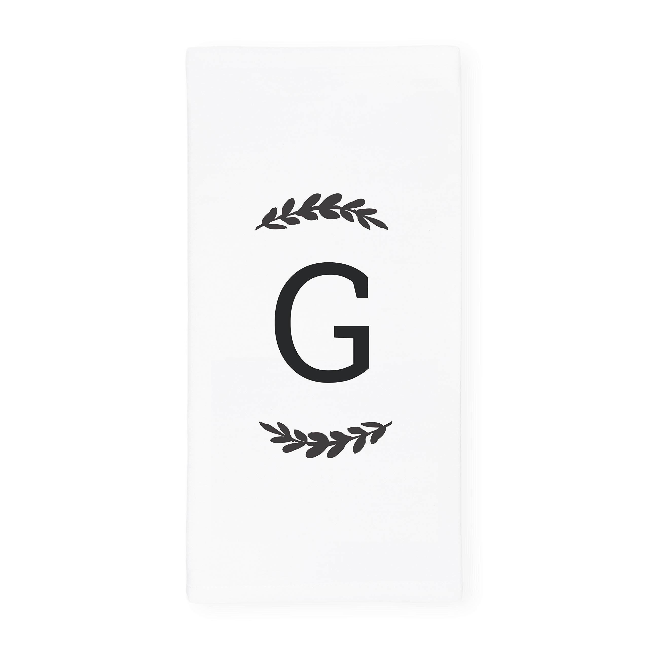 The Cotton & Canvas Co. Personalized Single Monogram Initial G Soft Absorbent Kitchen Tea Towel, Flour Sack Towel, Dish Cloth