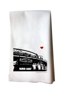 wrigley field chicago ballpark floursack tea towel