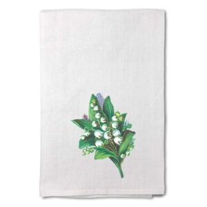 style in print custom decor flour kitchen towels lilies of the valley vintage look a botanical & flowers botanical & flowers flowers cleaning supplies dish towels design only