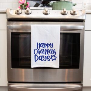 Funny Jewish Holiday Kitchen Towel Set, Jewish Puns, Oy to the World and Happy Challah Days Towel Set, Hostess and Housewarming Gift for Jewish Holiday (Oy to the World & Happy Challah Days)