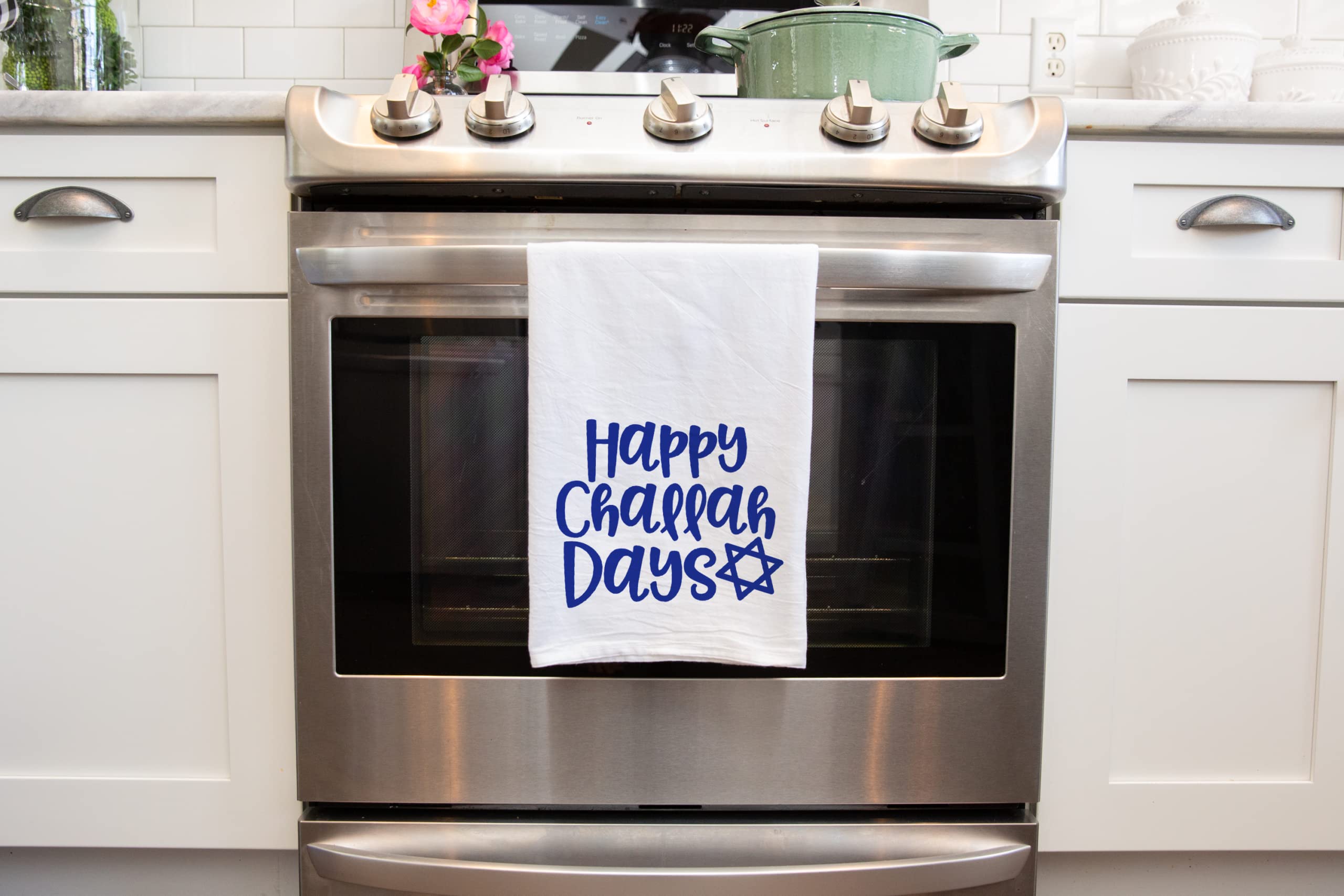 Funny Jewish Holiday Kitchen Towel Set, Jewish Puns, Oy to the World and Happy Challah Days Towel Set, Hostess and Housewarming Gift for Jewish Holiday (Oy to the World & Happy Challah Days)