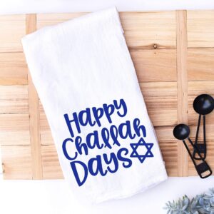 Funny Jewish Holiday Kitchen Towel Set, Jewish Puns, Oy to the World and Happy Challah Days Towel Set, Hostess and Housewarming Gift for Jewish Holiday (Oy to the World & Happy Challah Days)