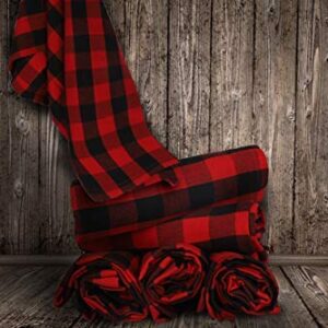 Gratico Kitchen Towels Set of 6 Buffalo Checks Red/Black Kitchen Towels 20X30 Inches 100% Cotton Highly Absorbent Kitchen Towels Premium Quality Ultra Soft Mitered Corners Kitchen Towels