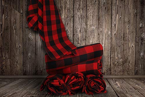 Gratico Kitchen Towels Set of 6 Buffalo Checks Red/Black Kitchen Towels 20X30 Inches 100% Cotton Highly Absorbent Kitchen Towels Premium Quality Ultra Soft Mitered Corners Kitchen Towels