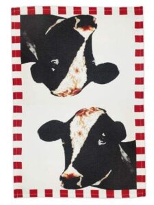 animal dish towels, set of 2 (holstein cow)