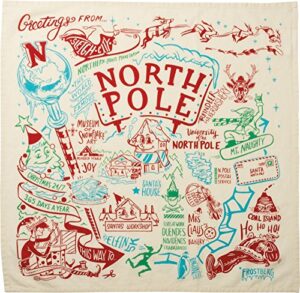 primitives by kathy states dish towel, 28 x 28, north pole