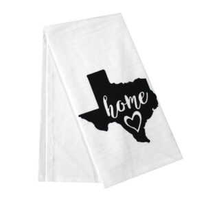 petal cliff 2 pcs, 100% cotton texas state flour sack printed kitchen towels with sentiments home. size: 20" x 28". inspired by the state we call home.