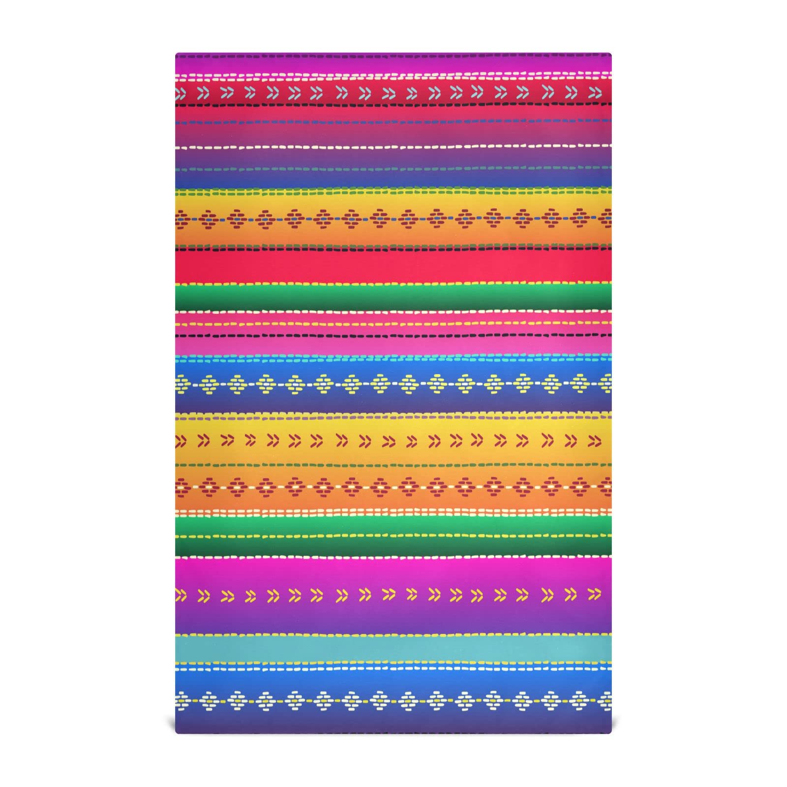 Kigai Kitchen Dish Towels Mexican Serape Stripes Soft Tea Towel Set of 4 Absorbent Dishcloths Hand Towels for Dish Clean Cloth 28" x 18"