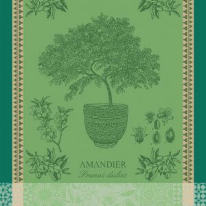 Garnier Thiebaut Amandier En Pot Vert Kitchen Towel, 22"x30", Green