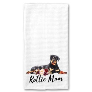 rottie mom rottweiler microfiber kitchen tea bar towel gift for animal dog lover