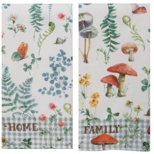 Kay Dee Designs 2 Pc Nature Cottage Kitchen Bundle, Family and Home Dual Purpose Towels