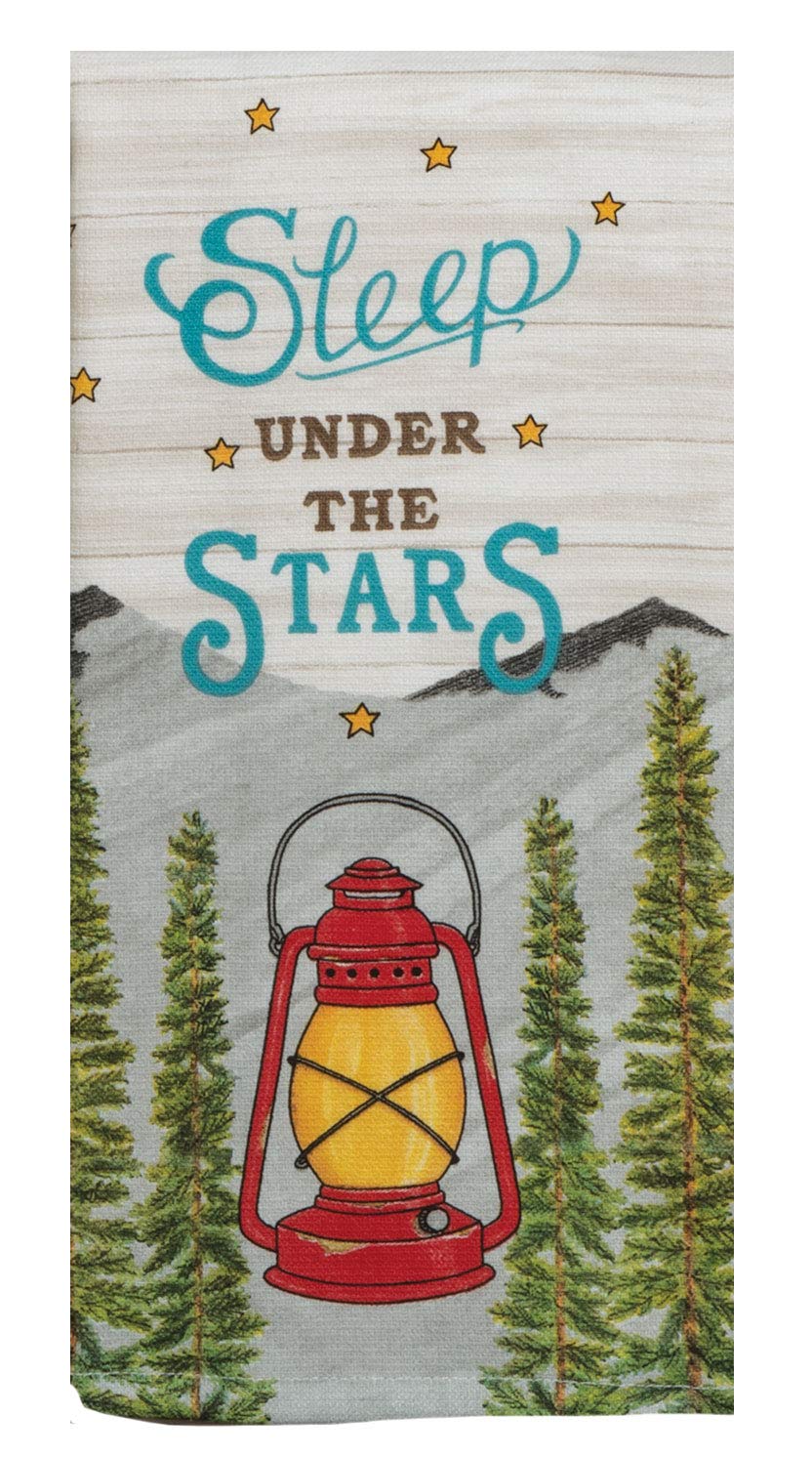 2 Piece Scenic Route Camping Dual Purpose Kitchen Towel Bundle, The Forest is Calling and Sleep Under The Stars