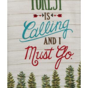 2 Piece Scenic Route Camping Dual Purpose Kitchen Towel Bundle, The Forest is Calling and Sleep Under The Stars