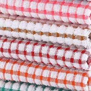 Zicobox 12 Pack Kitchen Dish Towels, Bulk Cotton Kitchen Hand Towels,11 Inch x 16Inch Dish Cloths for Dish Rags for Drying Dishes Clothes and Dish Towels