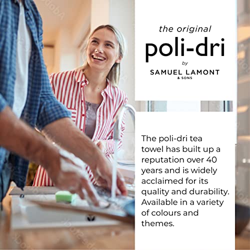 The Original Poli-dri Kitchen Towel from Samuel Lamont 100% Cotton (Holly Leaves)