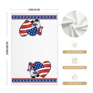 GEEORY Kitchen Towels for 4th of July Decorations Floral Home Sweet Home Patriotic Dish Towels 18x26 Inch Ultra Absorbent Bar Drying Cloth Hand Towel for Kitchen Bathroom Party Home Set of 2 GD090