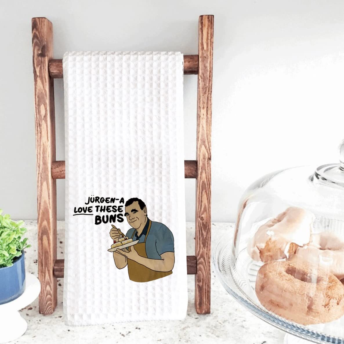 TSOTMO Baking Show Inspired Gift Jurgen Love These Buns Baking Lover Kitchen Towel Dish Towel (Jurgen-A Towel)