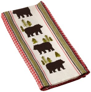 kay dee designs simple living bear printed woven tea towel