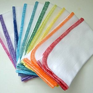 2-Ply 14x14 Inches White Cotton Birdseye Paperless Towel Your Choice of Color Set