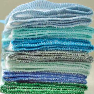 2-Ply 14x14 Inches White Cotton Birdseye Paperless Towel Your Choice of Color Set