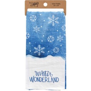 Primitives by Kathy 111045 Kitchen Dish Towel - Winter Wonderland, 20 x 28-inch