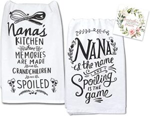 18th street gifts nana kitchen towels and refrigerator magnet - nana gifts from grandkids - grandma gifts from grandchildren or first time grandma gifts for nana