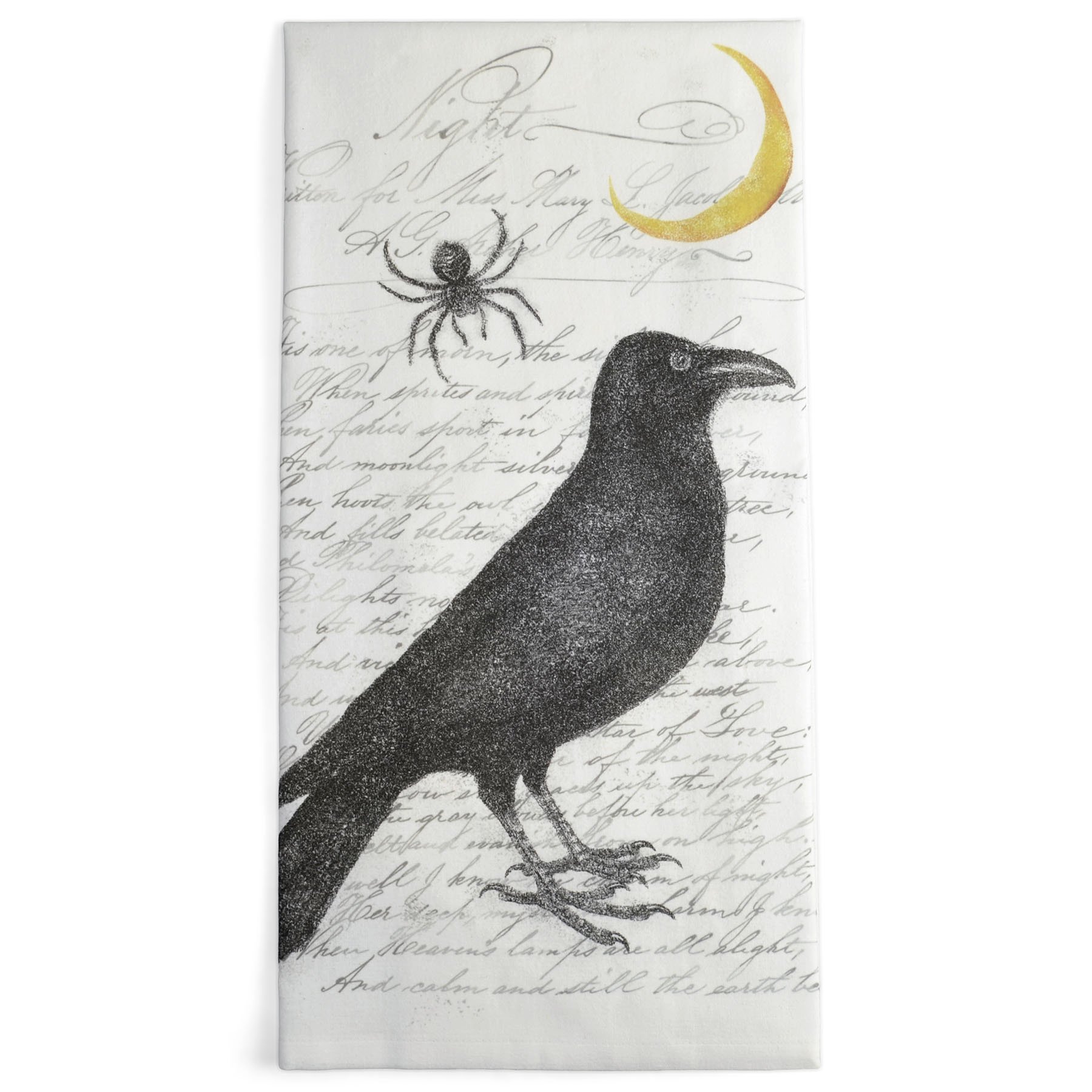 Mary Lake-Thompson Montgomery Street Raven and Spider Cotton Flour Sack Dish Towel