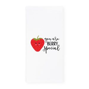 the cotton & canvas co. you are berry special soft and absorbent kitchen tea towel, flour sack towel and dish cloth