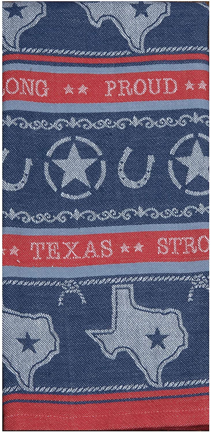 Kay Dee Design Designs Texas Pride Set of 3 Tea Towels | Texas Strong Theme | Texas Dish Towels | Souvenir or Gift Idea | Deep in The Heart of Texas, Blue