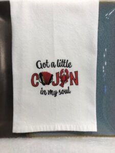 mardi gras cajun soul tea towel kitchen themed housewarming southern