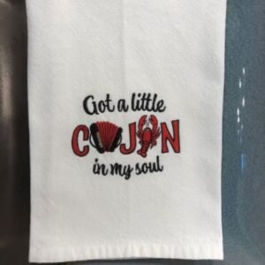 Mardi Gras Cajun Soul Tea Towel Kitchen Themed Housewarming Southern