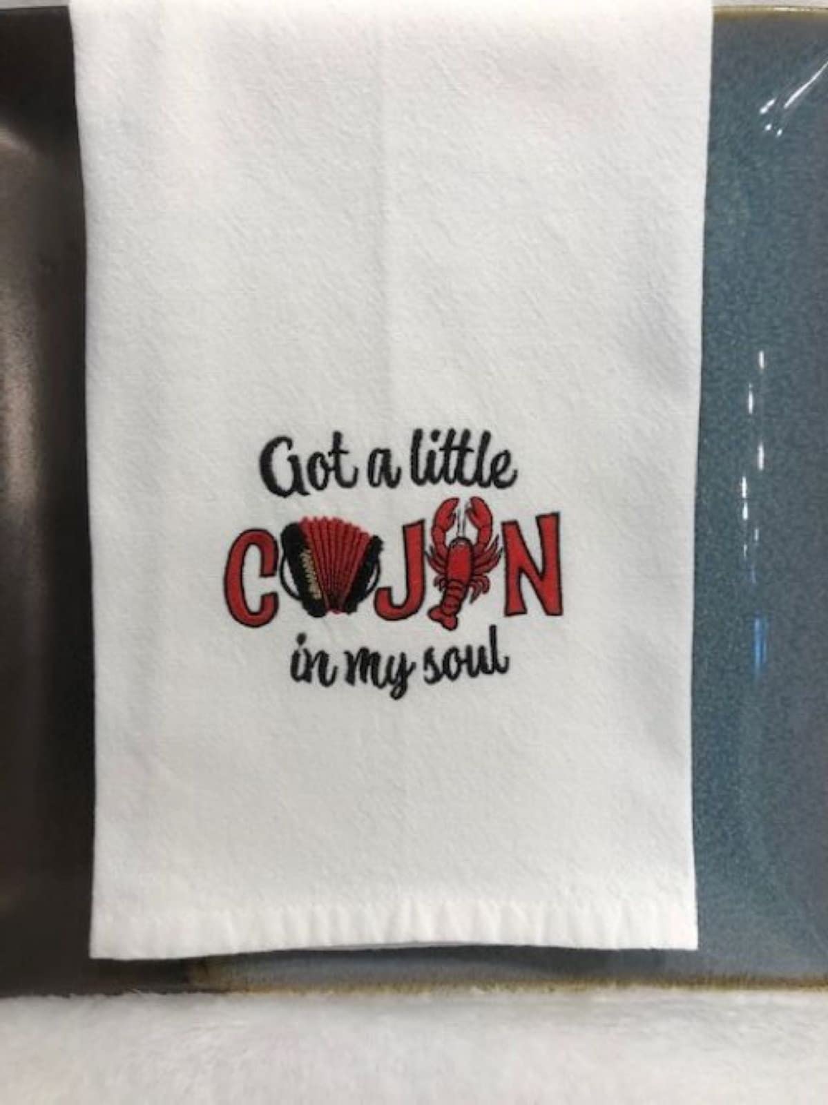 Mardi Gras Cajun Soul Tea Towel Kitchen Themed Housewarming Southern