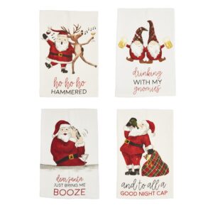 Mud Pie Alcohol Christmas Towel, Booze, 26" x 16.5"