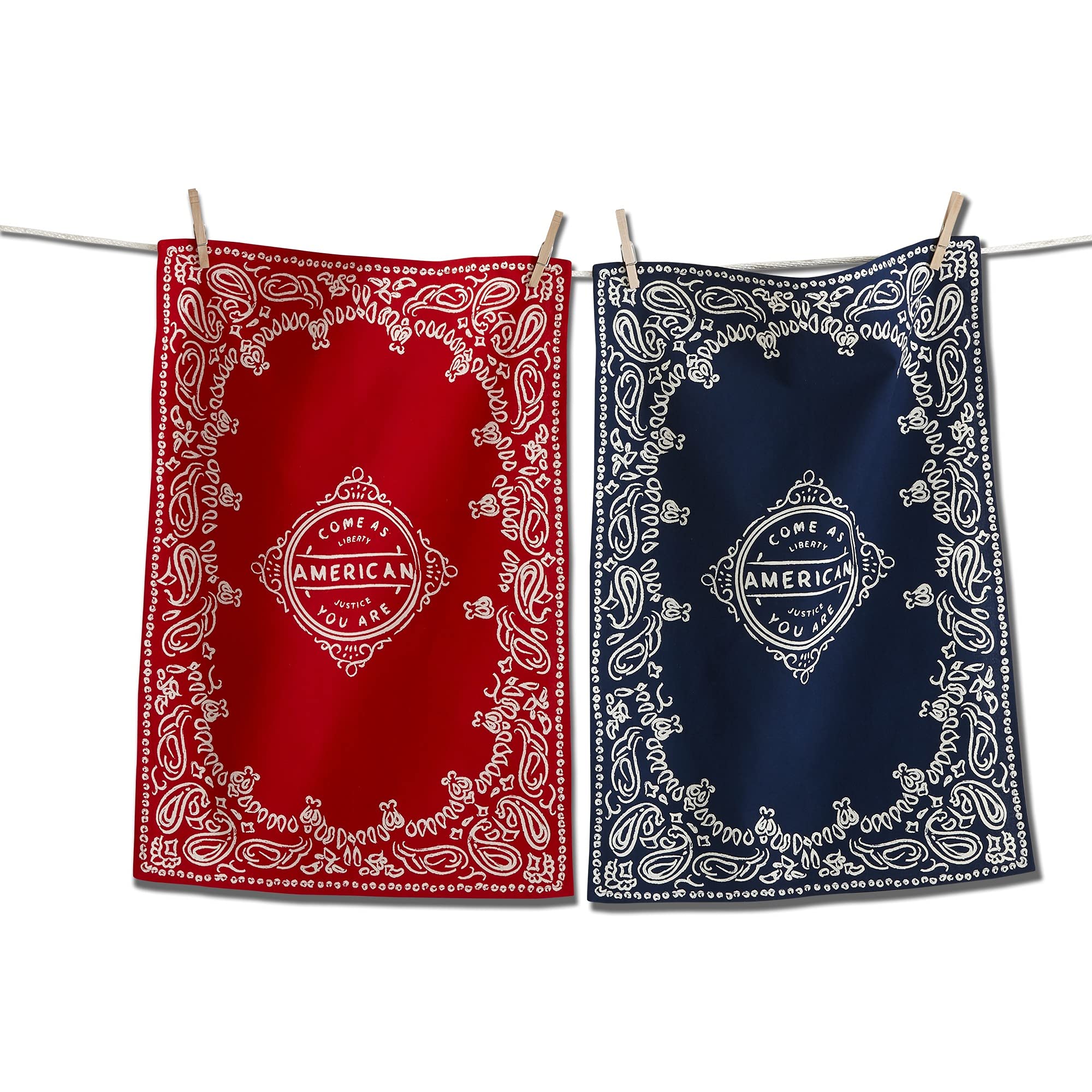 tag Come As You are Bandana Flour Sack Dishtowel Set of 2 Dish Cloth for Drying Dishes and Cooking Dish Towel Set of 2 Red