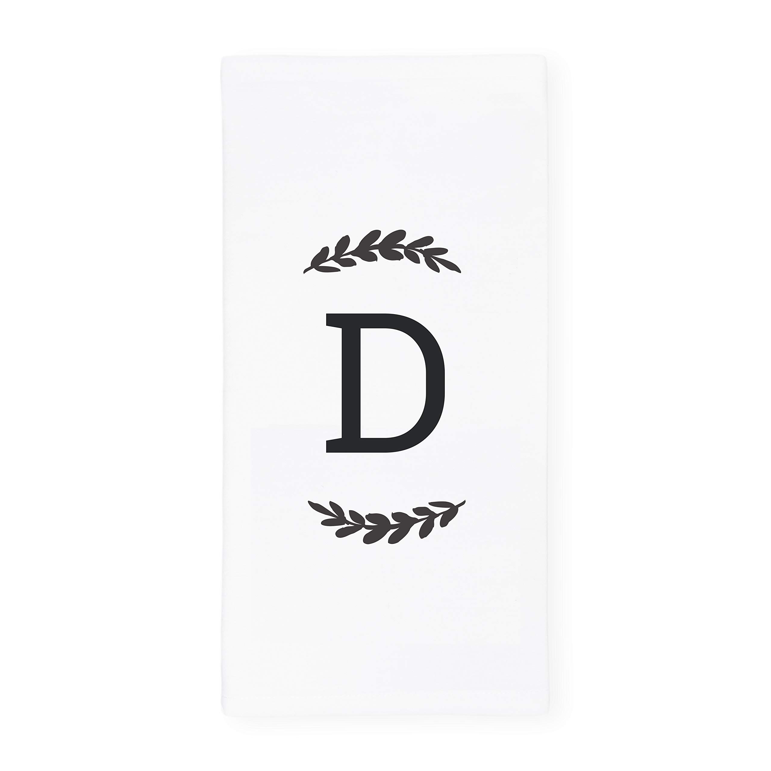 The Cotton & Canvas Co. Personalized Single Monogram Initial D Soft Absorbent Kitchen Tea Towel, Flour Sack Towel, Dish Cloth