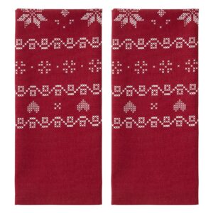 skl home snowflake winter dish towel set, 18x28