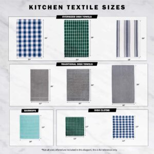 DII Heavy Duty Kitchen Towels Collection Long Lasting Quality, Dish Cloth Set, Holiday Waffle, 6 Piece