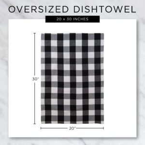 DII Everyday Dishtowel Collection Urban Stripe, 20x30, Artichoke Green, 3 Piece